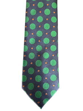 Navy Green-Polka Dot Tie