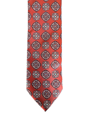 Red Medallion Dot Tie