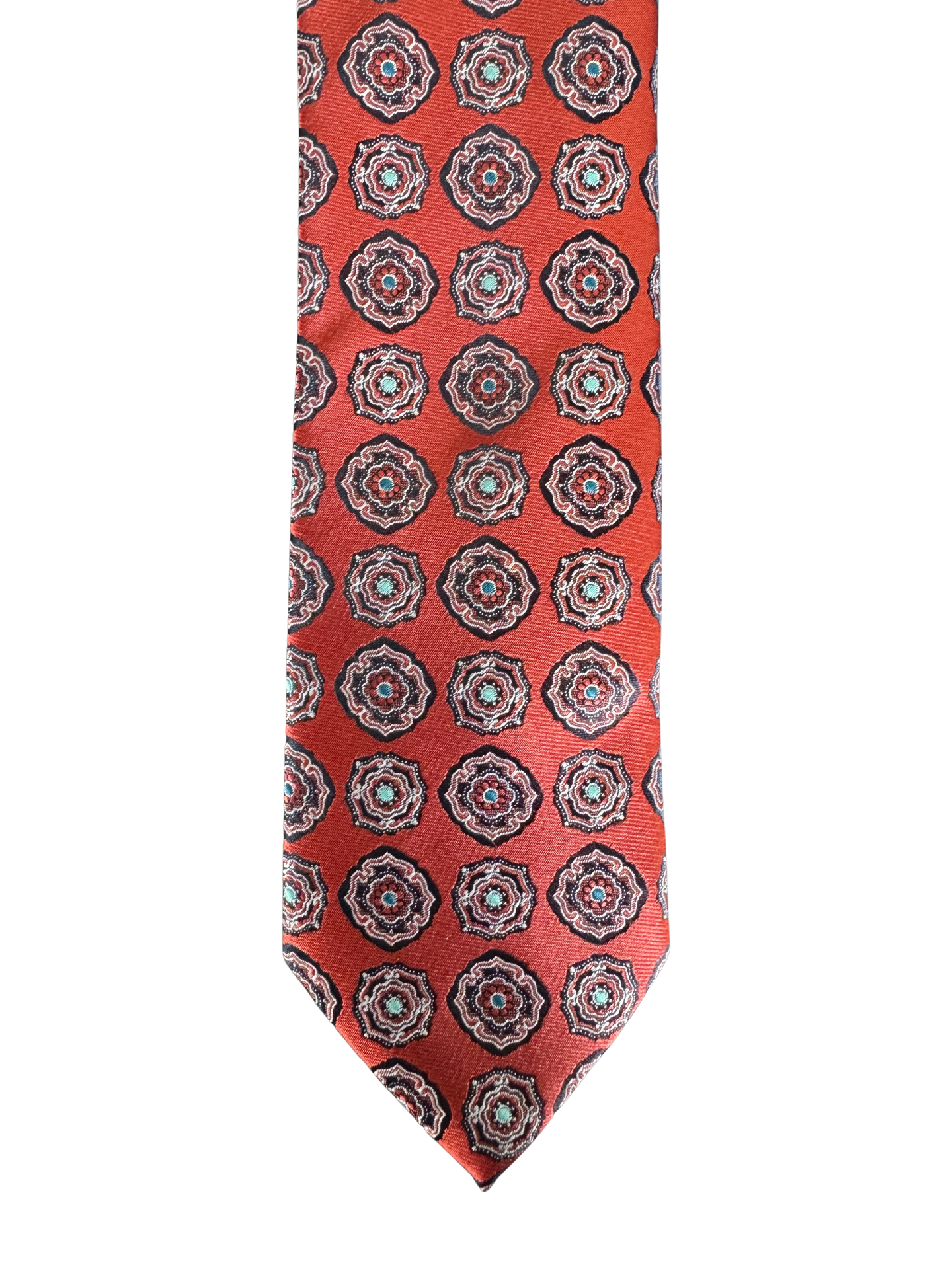 Red Medallion Dot Tie