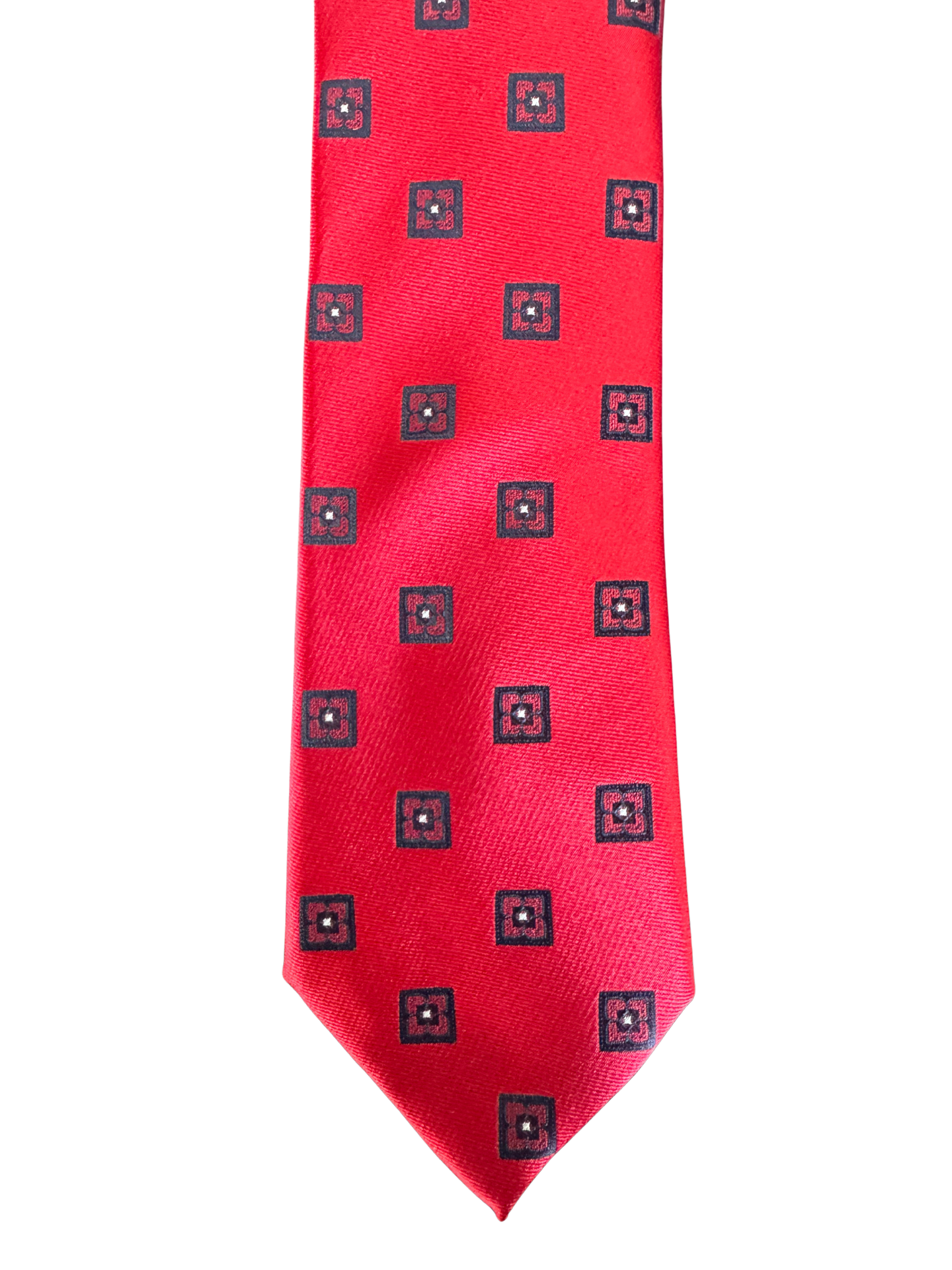 Red Square Dot Tie