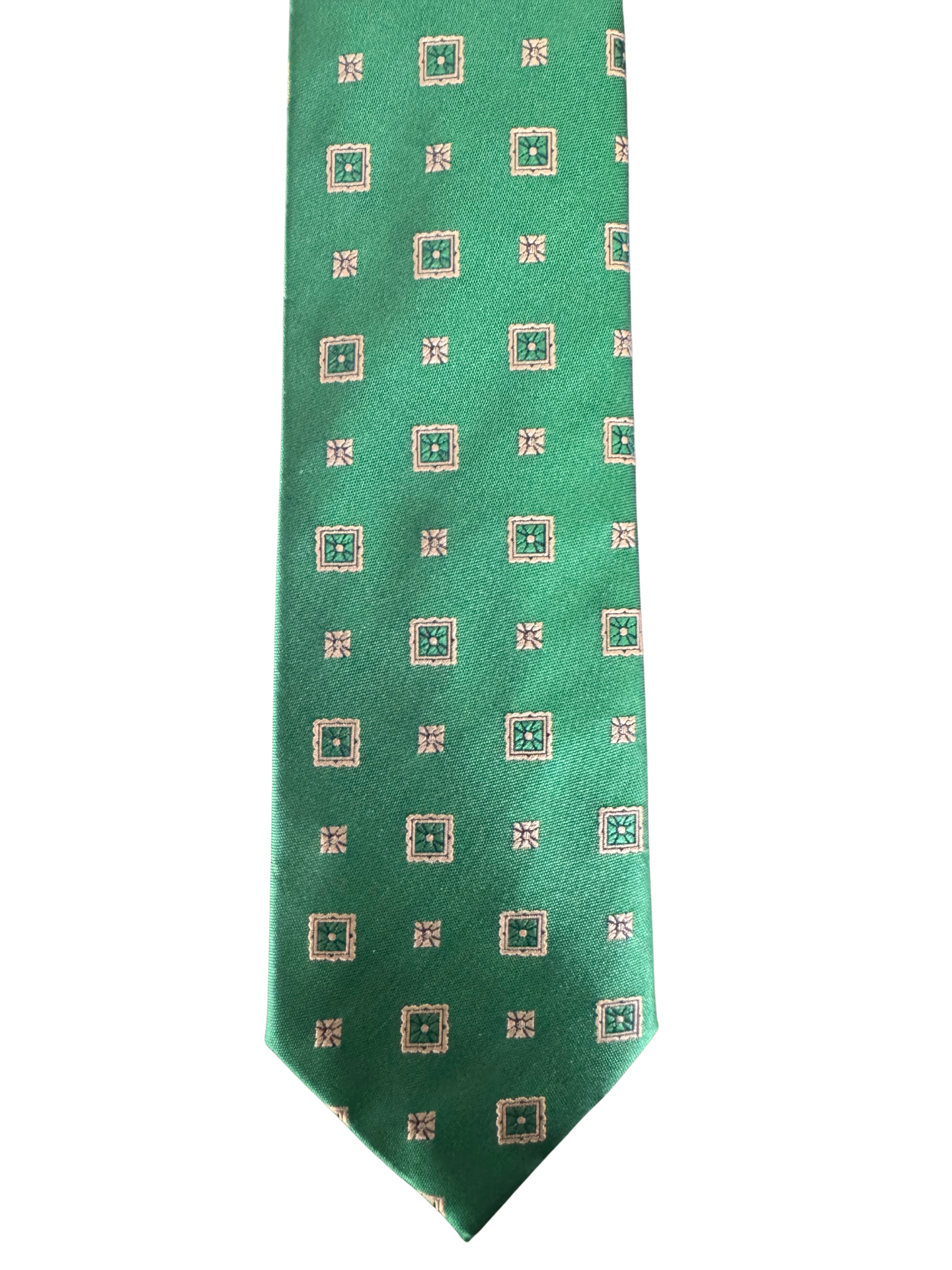 Green Square Pattern Tie