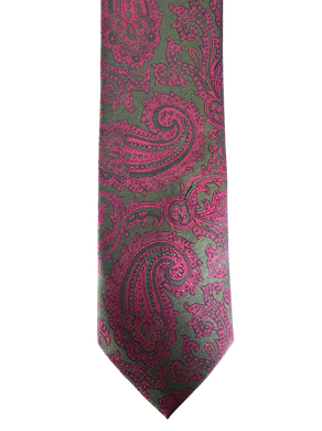 Crimson Paisley Tie
