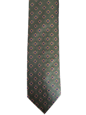 Seaweed Orange Square Pattern Tie