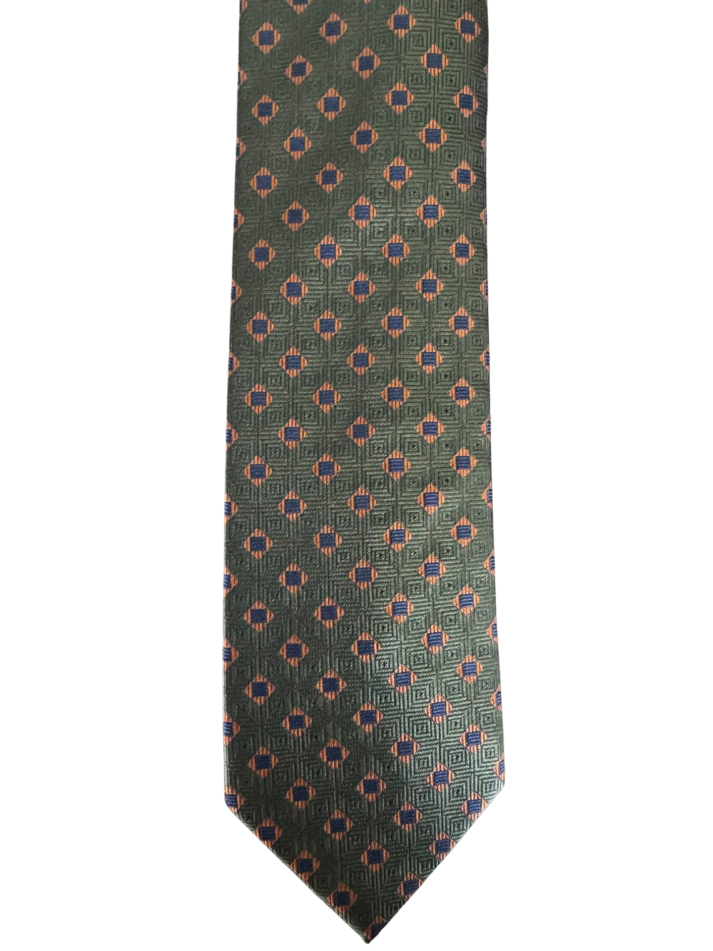 Seaweed Orange Square Pattern Tie