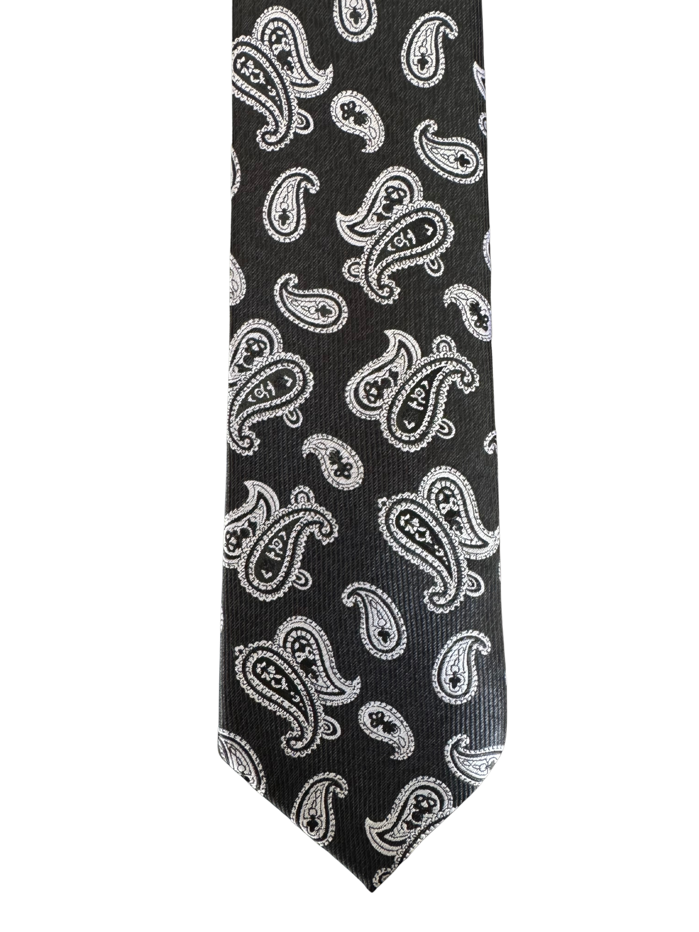 Black Twin Teardrop Paisley Tie