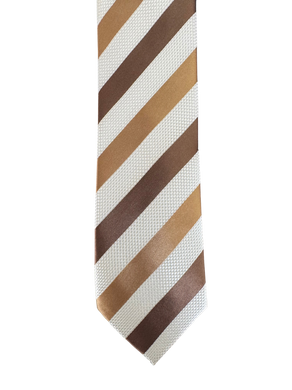 Golden Espresso Striped Tie
