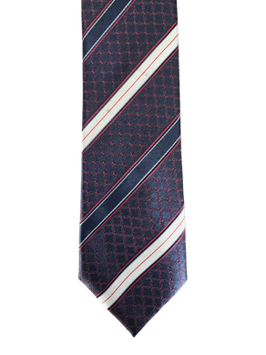 Crimson Navy Regimental Stripe Tie