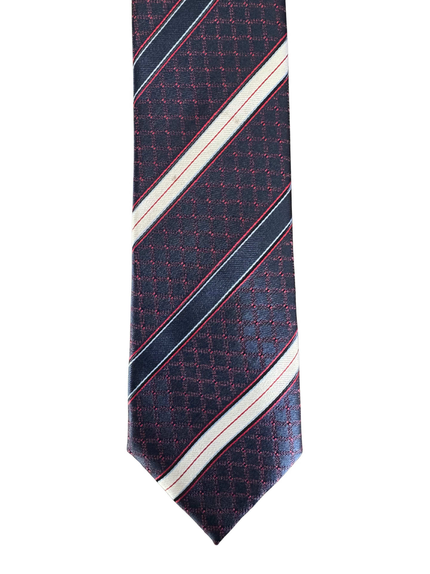 Crimson Navy Regimental Stripe Tie