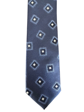 Navy Square Spot Tie