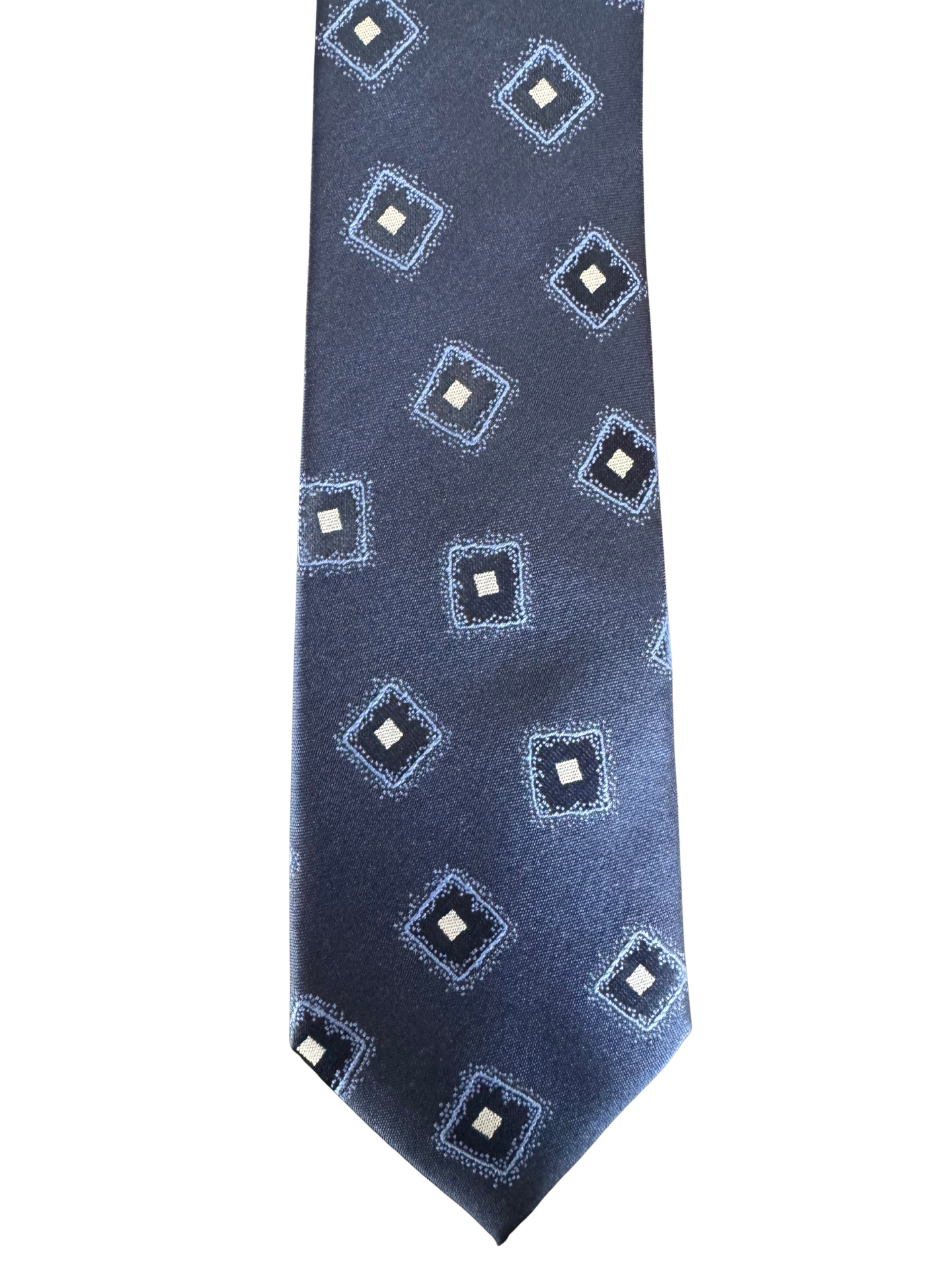 Navy Square Spot Tie