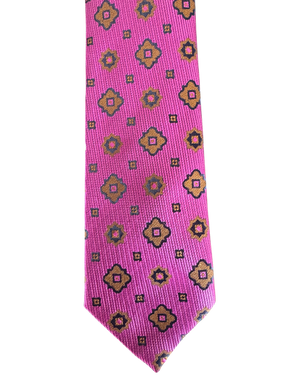 Fuchsia Diamond Bloom Tie