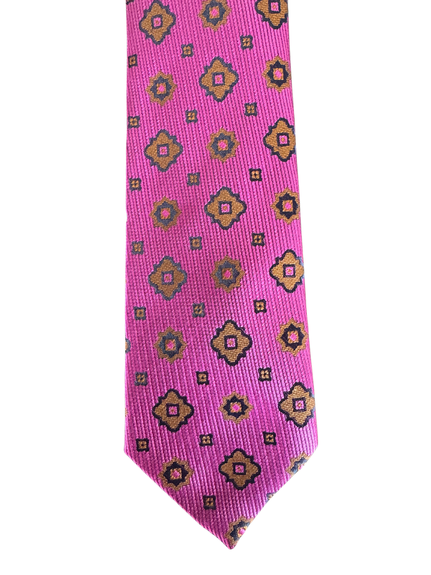 Fuchsia Diamond Bloom Tie