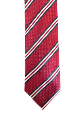 Presidential Regimental Red Striped Tie