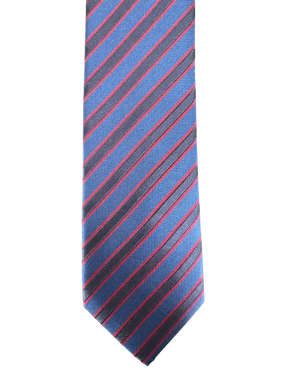 Midnight Crimson Stride Striped Tie