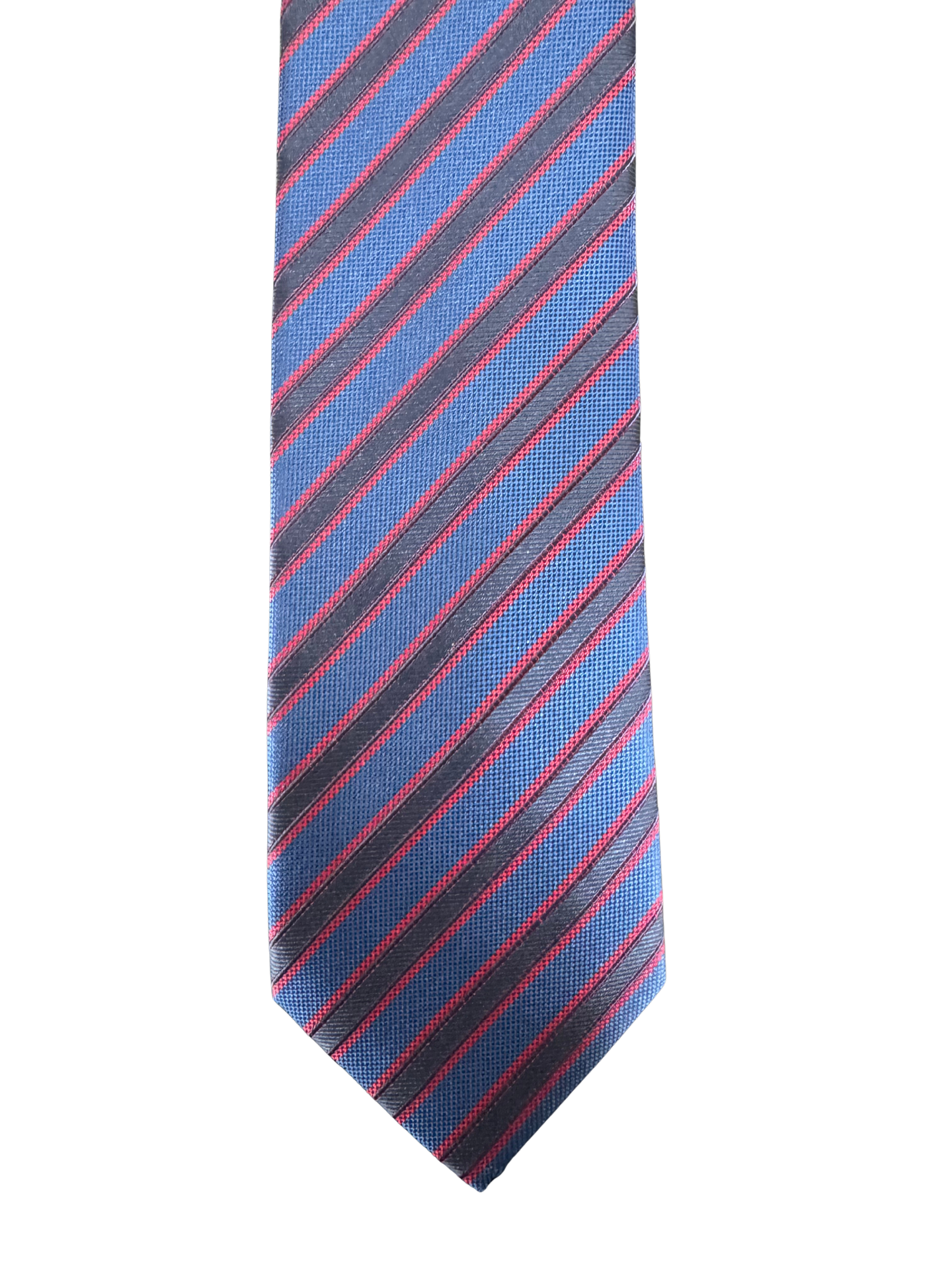 Midnight Crimson Stride Striped Tie