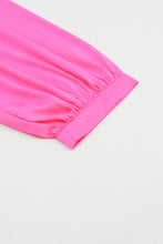 Load image into Gallery viewer, Pink Satin Puff Long Sleeve Crewneck Top