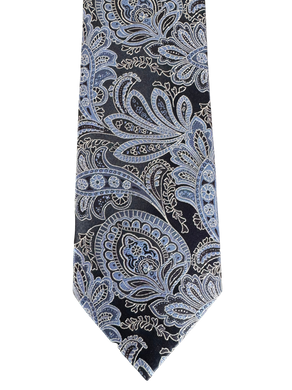 Midnight Frost Paisley Tie
