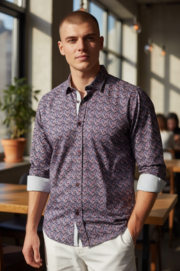 Satorial Midnight Contrast Sleeve Dress Shirt