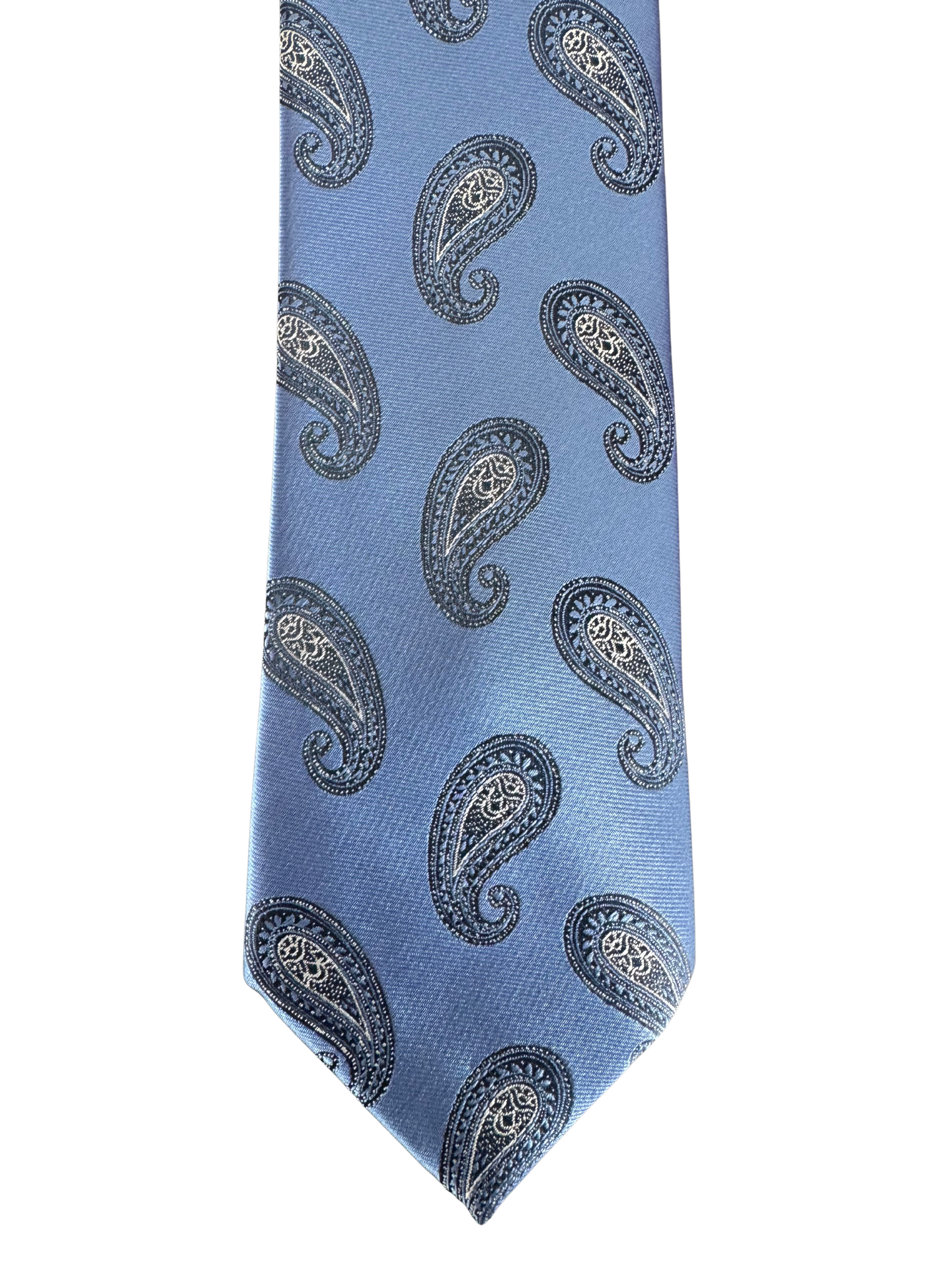 Powder Blue Teardrop Paisley Tie