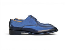 Load image into Gallery viewer, Carrucci Navy Split Toe Derby