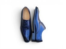 Load image into Gallery viewer, Carrucci Navy Split Toe Derby