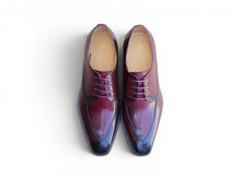 Load image into Gallery viewer, Carrucci Burgundy Split Toe Derby