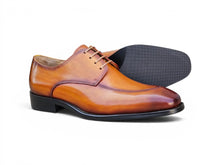 Load image into Gallery viewer, Carrucci Cognac Split Toe Derby