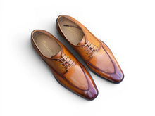 Load image into Gallery viewer, Carrucci Cognac Split Toe Derby