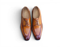 Load image into Gallery viewer, Carrucci Cognac Split Toe Derby