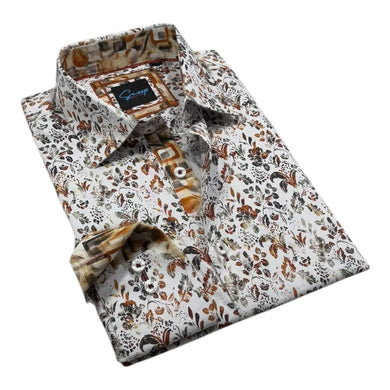 Verdant Cloud Contrast Sleeve Dress Shirt