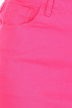 Load image into Gallery viewer, HUGGER FIT - Fuchsia Denim Skirt