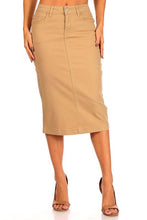 Load image into Gallery viewer, Khaki Denim Skirt