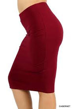 Load image into Gallery viewer, Cabernet Cotton Blend Pencil Skirt