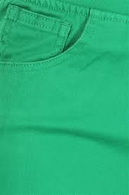 Emerald Green Stretch Band Denim Skirt
