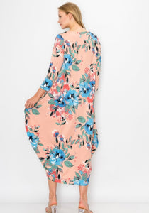 Blush Floral Bubble Style Dress