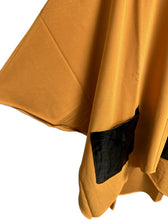 Load image into Gallery viewer, Oversized Mustard Blouse w/ Black Reptile Pockets