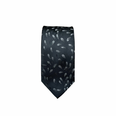 Black & Silver Teardrop Tie