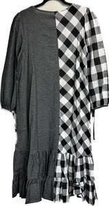 Grey Checkered Dress