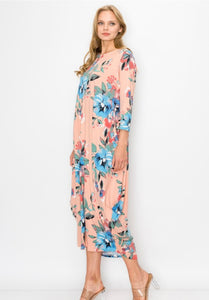 Blush Floral Bubble Style Dress