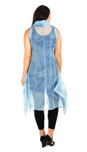 Load image into Gallery viewer, Denim Blue Jacket Vest Tie-Dye Print