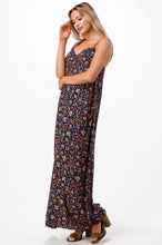 Load image into Gallery viewer, Navy Floral Maxi Dress