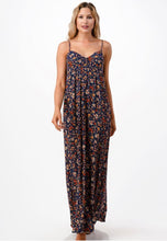 Load image into Gallery viewer, Navy Floral Maxi Dress