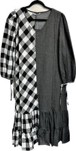 Load image into Gallery viewer, Grey Checkered Dress